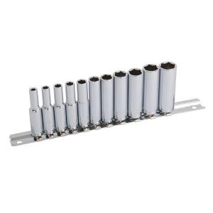 1/4" Socket Set Deep Drive 11pc 4-13mm Deep Sockets Rail Cr-v Long Reach CT0753