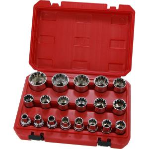 Neilsen Metric Multi Drive Sockets 8mm - 32mm Socket Set In Bmc 19pc 1/2"