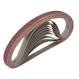 Pack of 5 Aluminium Sanding Belts - 13mm x 457mm