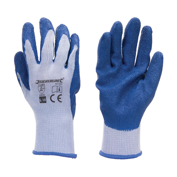 Silverline Latex Builders Gloves - 1 Pair