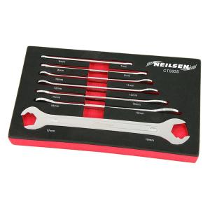 Neilsen 7pc Ultra Thin Ratchetting Action Metric Spanner Wrench Set 6mm - 19mm