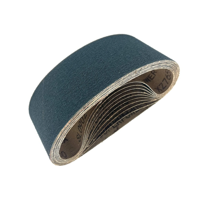 5 x Zirconium Sanding Belts - 75mm x 457mm