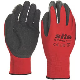 Latex Coated Working Gloves - 1 Pair