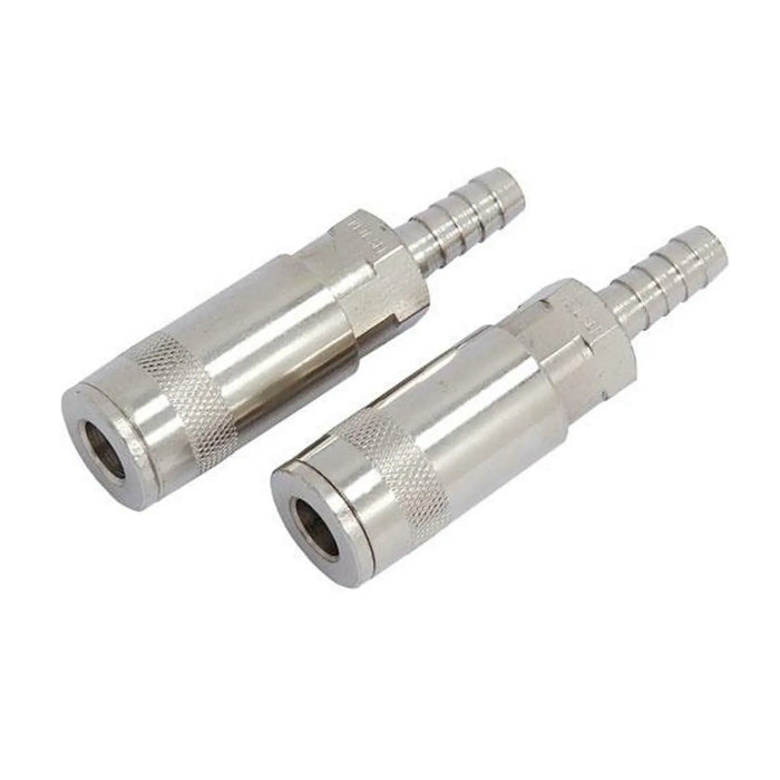 2 x Air Line Quick Coupler Hose End Barb PCL Bayonet Connector
