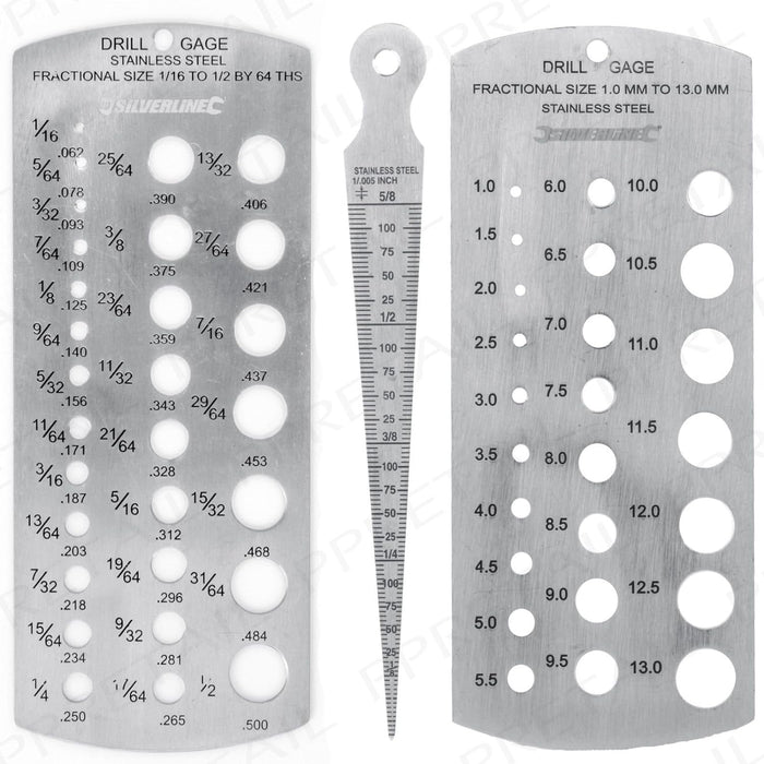 METRIC & IMPERIAL DRILL BIT & TAPERED BORE GAUGE SET
